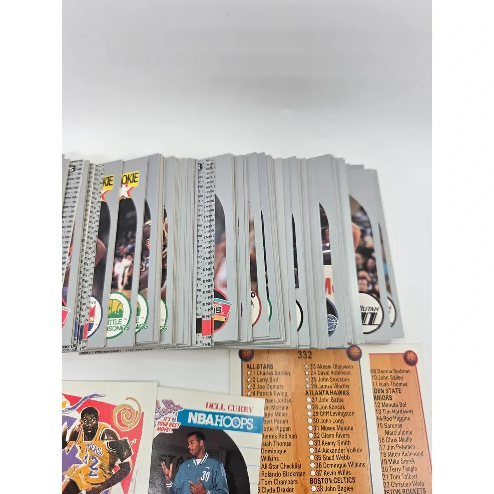 1990 NBA Hoops Basketball Cards Lot Karl Malone‎ Magic Johnson Larry Bird